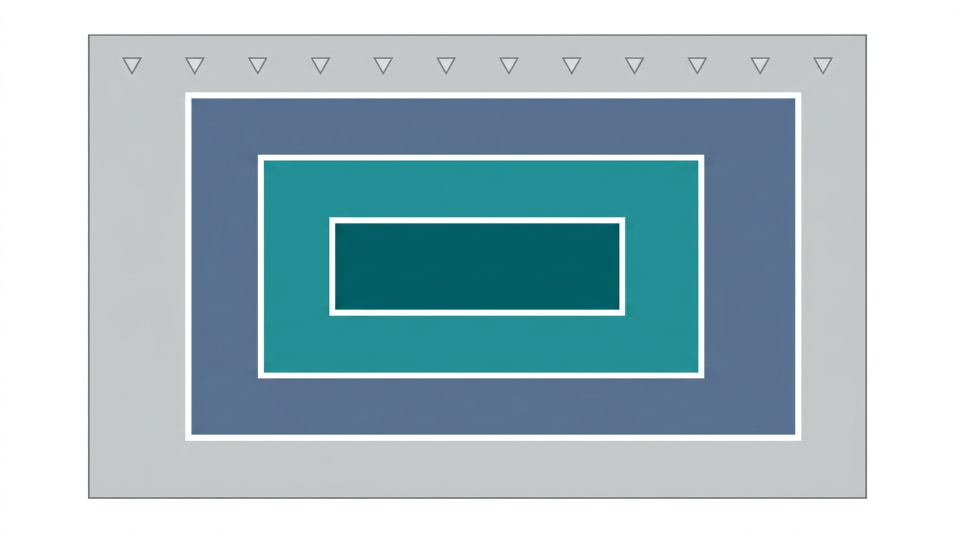 Four concentric rectangles showing cleanroom zone classification: Grade A critical zone, B background, C and D support. Differential pressure cascades outward; breach triggers deviation (EU GMP Annex 1).